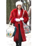 Elsbeth S03 Carrie Preston Red Fur Coat