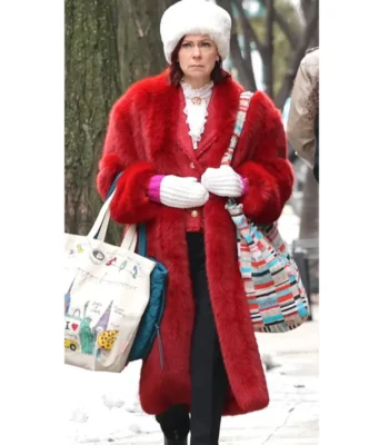 Elsbeth S03 Carrie Preston Red Fur Coat
