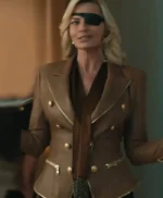 Elsbeth Tiff Giles Brown Leather Blazer