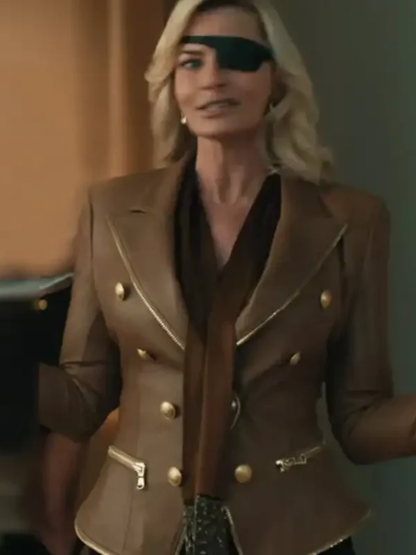 Elsbeth Tiff Giles Brown Leather Blazer