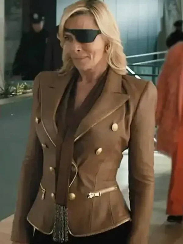 Elsbeth Tiff Giles Brown Leather Blazer