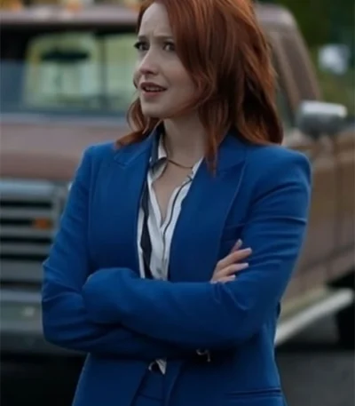Emily Tennant The Wish Swap Blue Suit