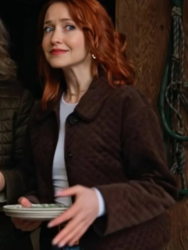 Emily Tennant The Wish Swap Brown Quilted Jacket