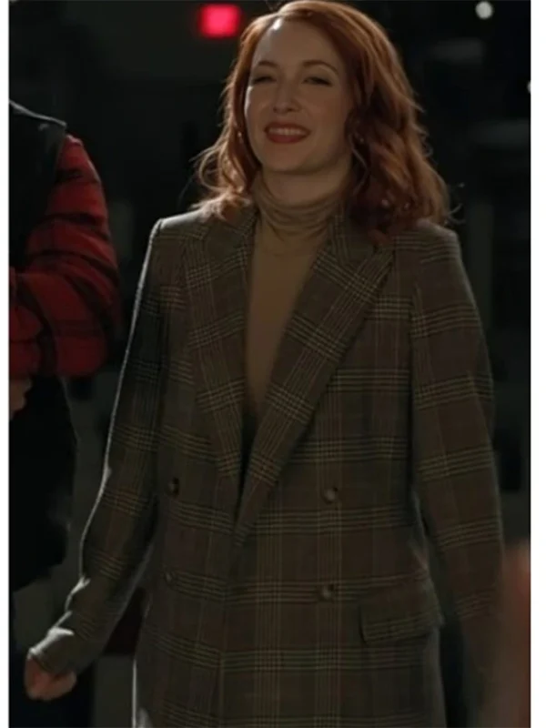 Emily Tennant The Wish Swap Grey Plaid Blazer