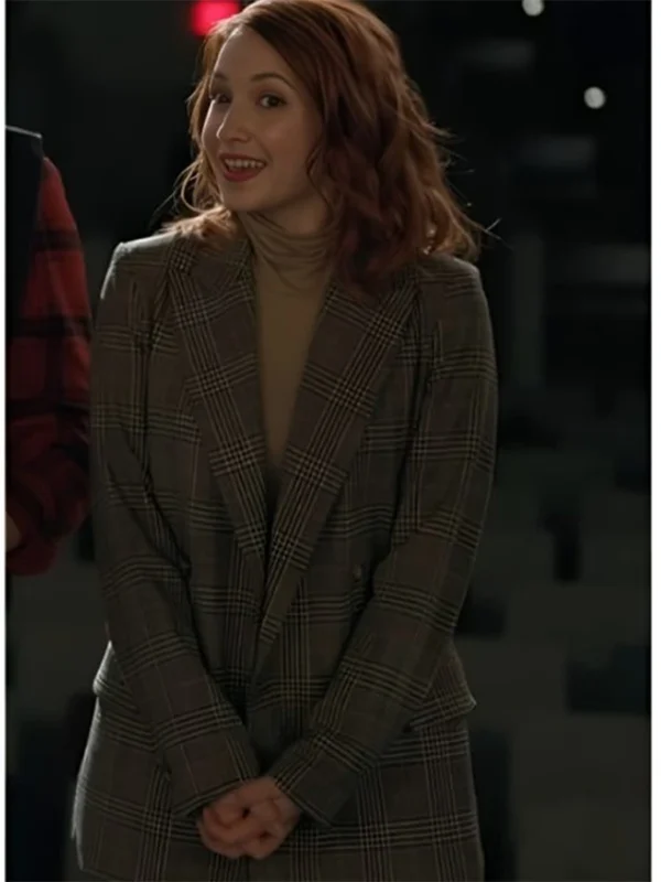 Emily Tennant The Wish Swap Grey Plaid Blazer