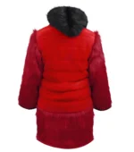 Emma Stone 101 Dalmatians Cruella Devil Fur Red Coat
