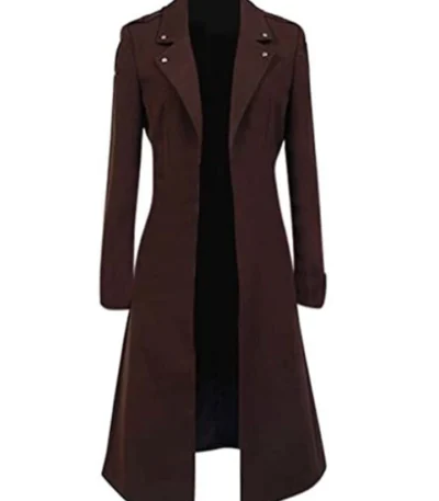 Eren Yeager Attack on Titan Brown Long Wool Coat