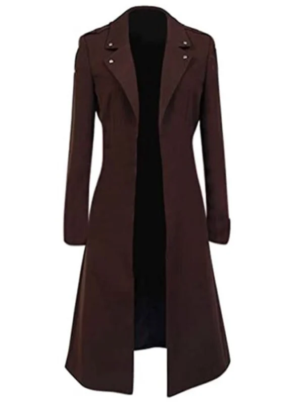 Eren Yeager Attack on Titan Brown Long Wool Coat