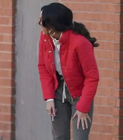 Erin Croft Brassic S03 Red Puffer Jacket