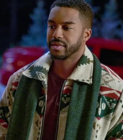 Fletcher Christmas with a Kiss Printed Blazer