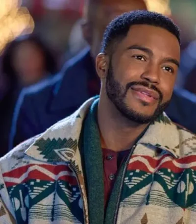 Fletcher Christmas with a Kiss Printed Blazer