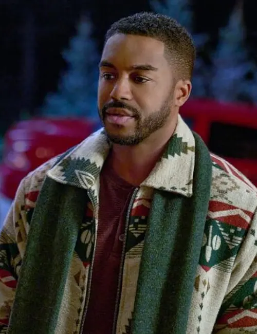 Fletcher Christmas with a Kiss Printed Blazer Fletcher Christmas with a Kiss Printed Blazer