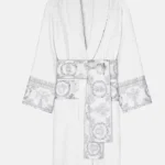 Ford Jast White And Silver Versace Bathrobe