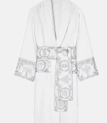 Ford Jast White And Silver Versace Bathrobe