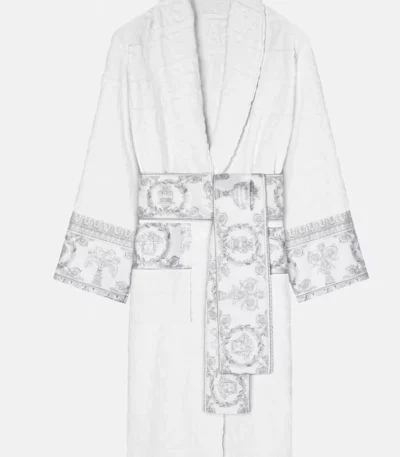Ford Jast White And Silver Versace Bathrobe