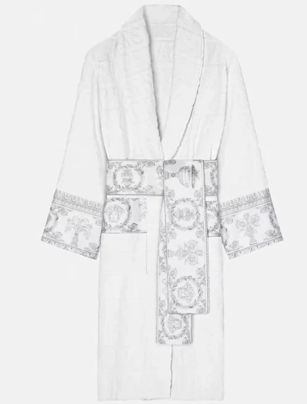 Ford Jast White And Silver Versace Bathrobe