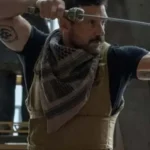 Frank Grillo Boss Level Roy Pulver Beige Nylon Fabric Vest