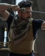 Frank Grillo Boss Level Roy Pulver Beige Nylon Fabric Vest
