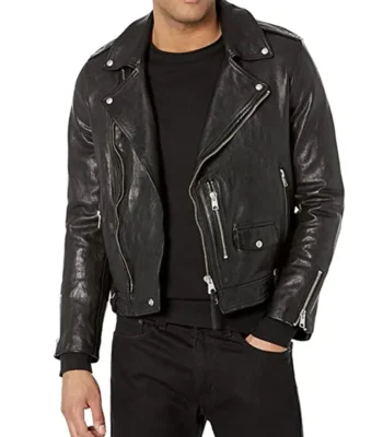Frankie Jonas Claim to Fame Black Biker Jacket