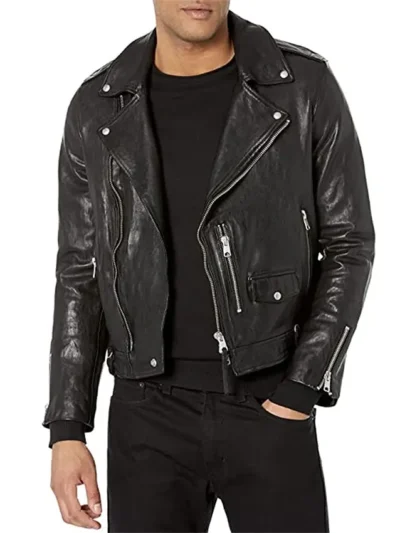 Frankie Jonas Claim to Fame Black Biker Jacket