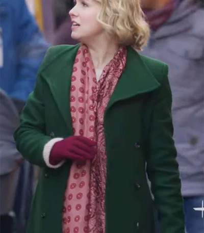 Ginna Claire Mason A Heidelberg Holiday 2023 Green Trench Coat