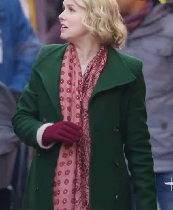Ginna Claire Mason A Heidelberg Holiday 2023 Green Trench Coat