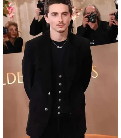Golden Globe Awards Timothée Chalamet Black Blazer