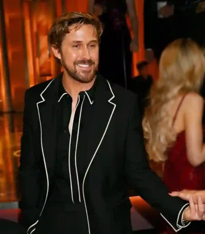 Golden Globes 2024 Ryan Gosling Black Suit