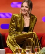 Graham Norton Show 2023 Margot Robbie Velvet Suit
