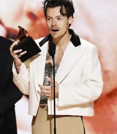 Grammys Awards Harry Styles White Jacket