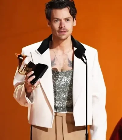 Grammys Awards Harry Styles White Jacket