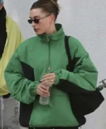 Hailey Bieber Green Anorak Jacket