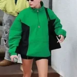 Hailey Bieber Green Anorak Jacket
