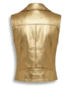 Hailey Bieber Golden Vest