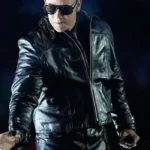 Halftime Show Daddy Yankee Black Leather Jacket