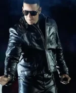 Halftime Show Daddy Yankee Black Leather Jacket