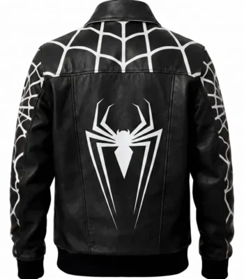 Halloween Black Spider Web Bomber Cosplay Jacket
