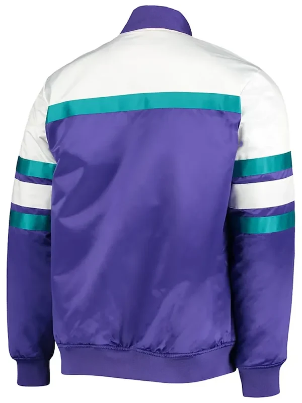Hardwood Classics Utah Jazz Purple-White Satin Jacket