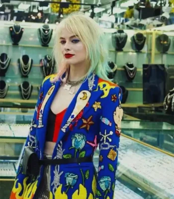 Harley Quinn Birds Of Prey Blue Blazer