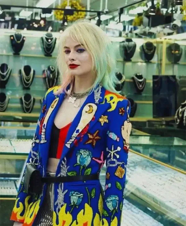 Harley Quinn Birds Of Prey Blue Blazer
