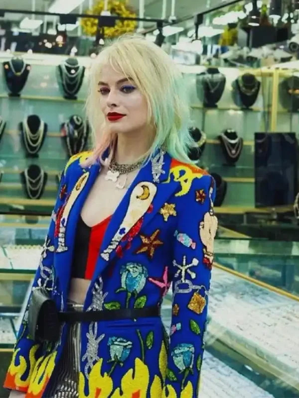 Harley Quinn Birds Of Prey Blue Blazer