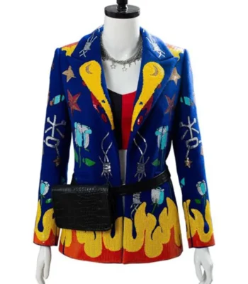 Harley Quinn Birds Of Prey Blue Blazer