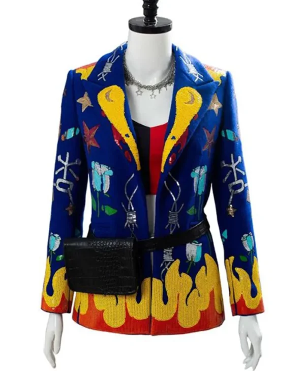 Harley Quinn Birds Of Prey Blue Blazer