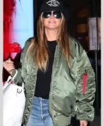 Heidi Klum Green Bomber Jacket