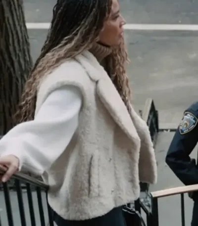 Holly James Elsbeth 2024 White Sherpa Jacket