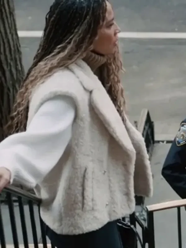 Holly James Elsbeth 2024 White Sherpa Jacket