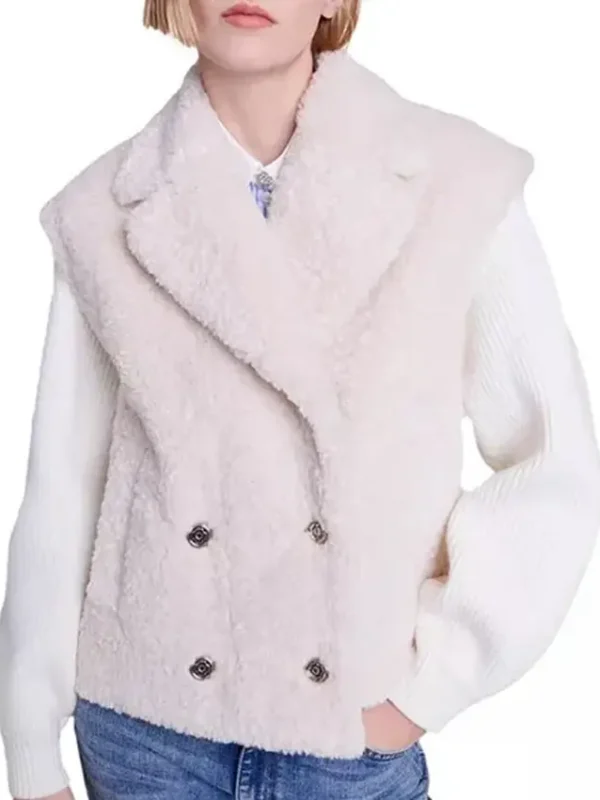 Holly James Elsbeth 2024 White Sherpa Jacket