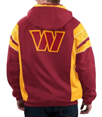 Home Team Washington Commanders Burgundy Half-Zip Hoodie Jacket
