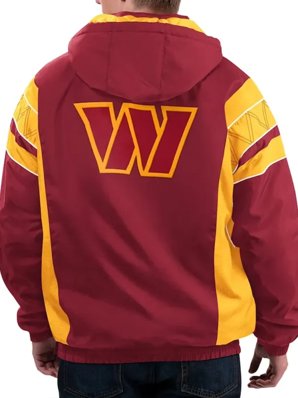 Home Team Washington Commanders Burgundy Half-Zip Hoodie Jacket