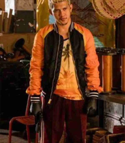 Iko Uwais Stuber Satin Varsity Jacket